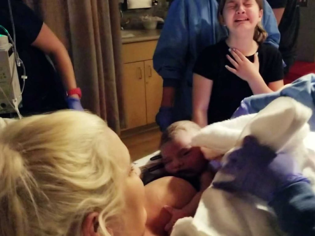8-Year-Old Helps Deliver Baby Sister