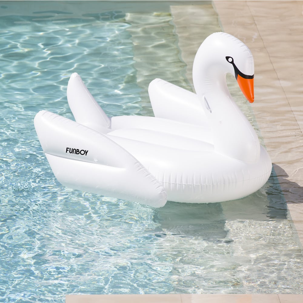 A Swan Float: Funboy White Swan Pool Float