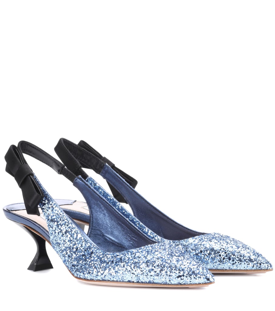 Miu Miu Glitter Slingbacks