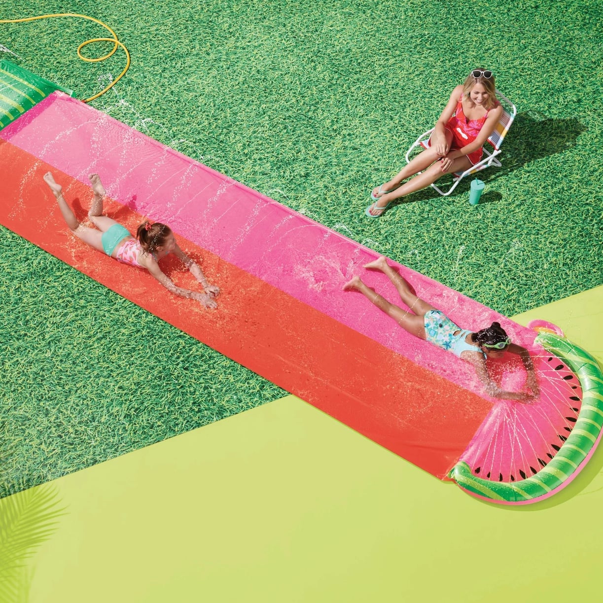 Kahuna twin peaks kids inflatable sales splash pool backyard water slide park