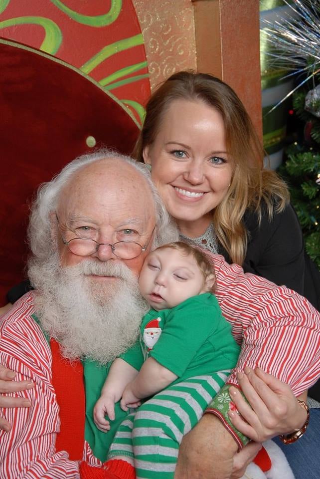 Boy Missing Skull Jaxon Strong Kissing Santa