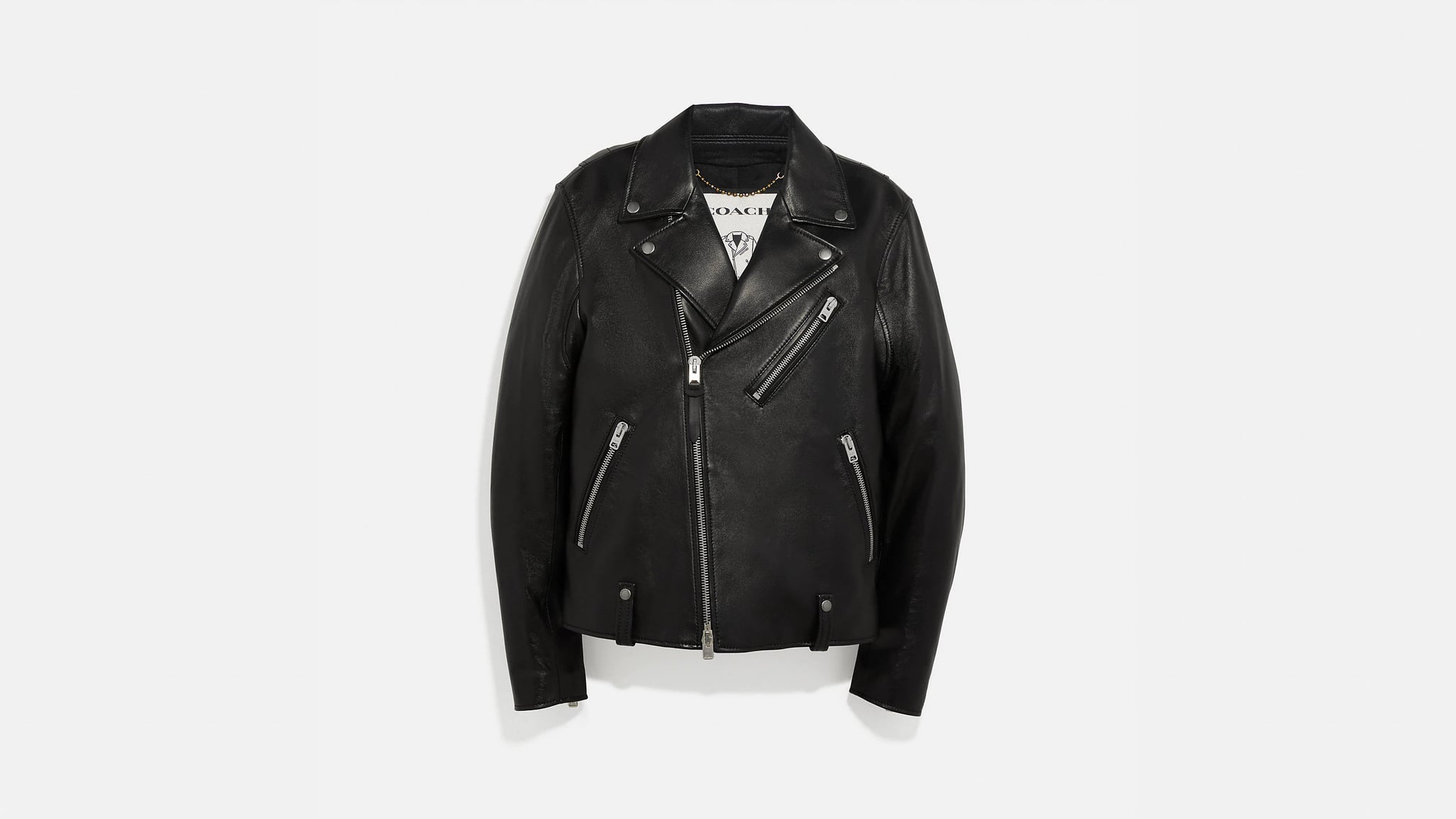 Coach leather sales moto jacket