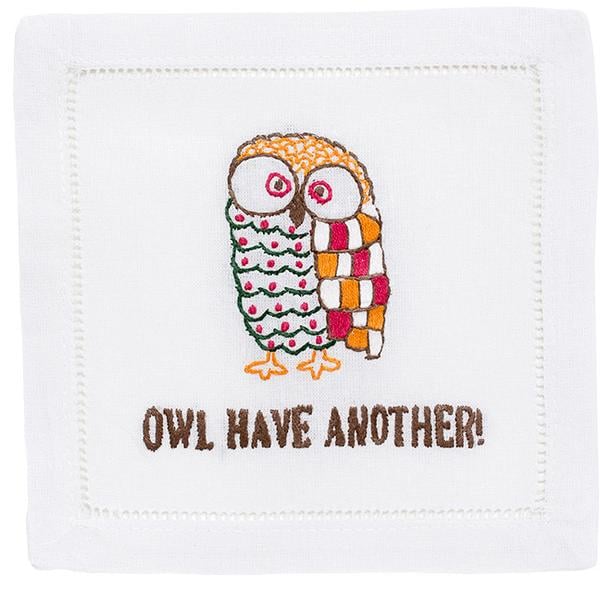 "PersonaGrataGoods Owls Organic Cotton Napkins