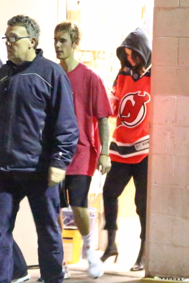 Nov. 1: Selena Rocked Justin's Hockey Jersey After Supporting Him at His Game