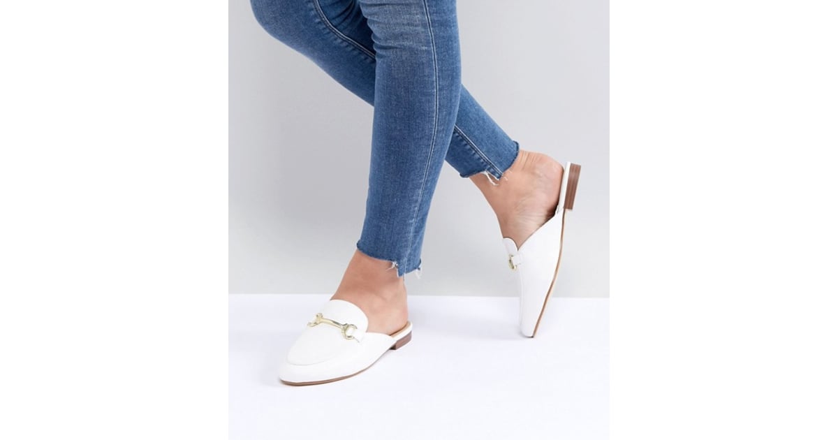 raid white flat mules