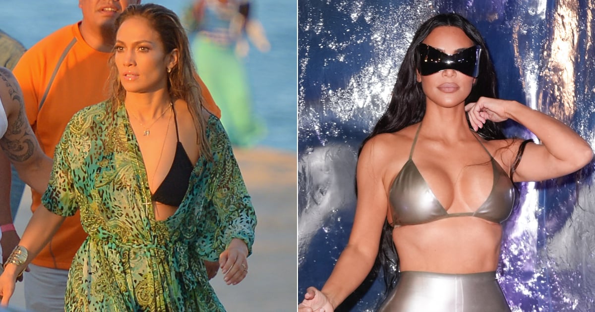 Thongkinis Are the Major Swimsuit Trend Spotted on J Lo, Kim Kardashian, and More
