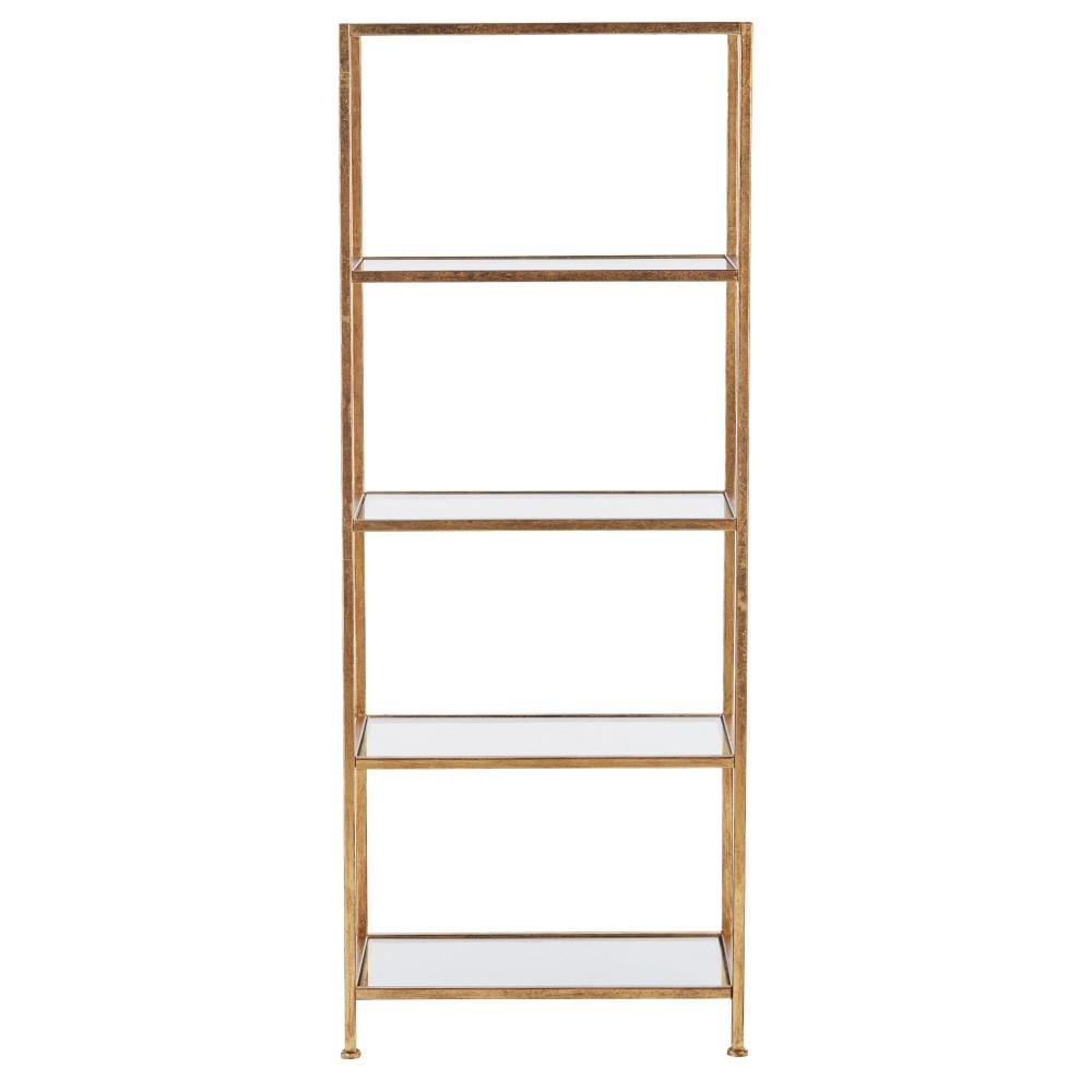 Home Decorators Collection Gold Leaf Metal 4-Shelf Accent Bookcase With Open