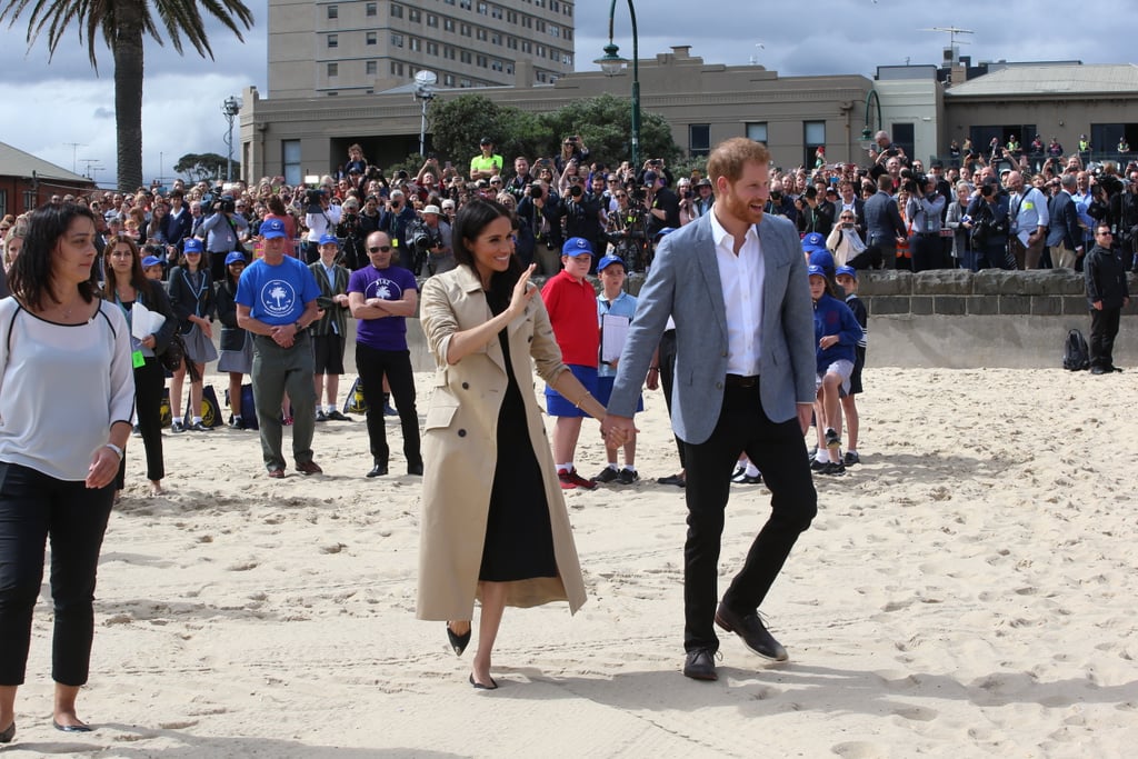 Meghan Markle Black Club Monaco Dress on the Beach 2018