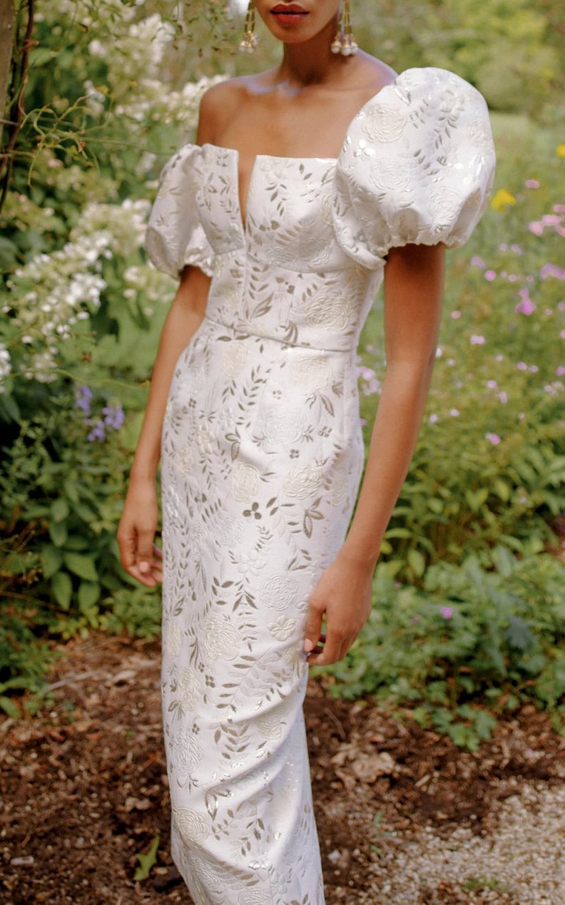 Markarian Yvette Off-The-Shoulder Jacquard Dress
