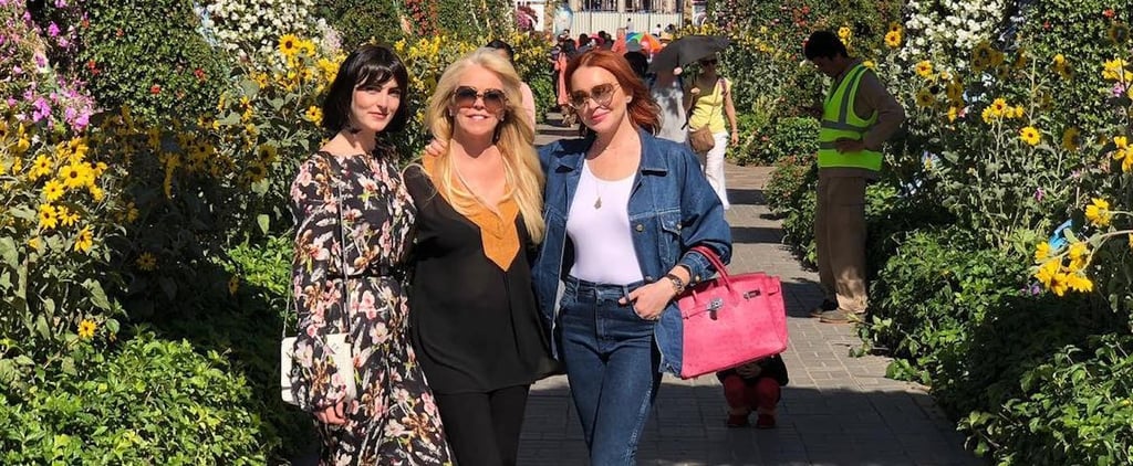 Lindsay Lohan at Dubai Miracle Garden