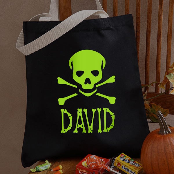 Skull and Crossbones Glow-in-the-Dark Tote