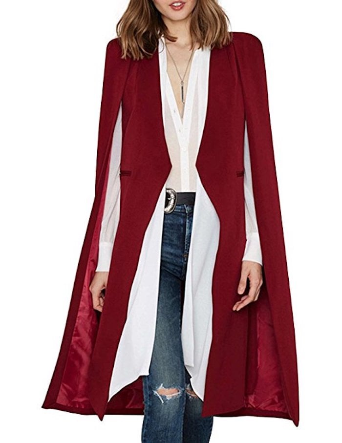 Haoyihui Longline Cape Trench Coat