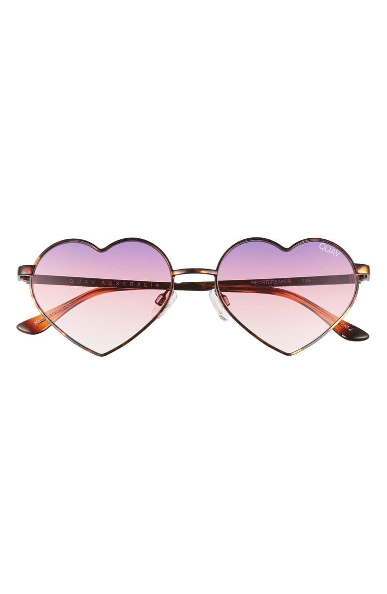 Quay Australia Heartbreaker 55mm Tinted Heart Sunglasses