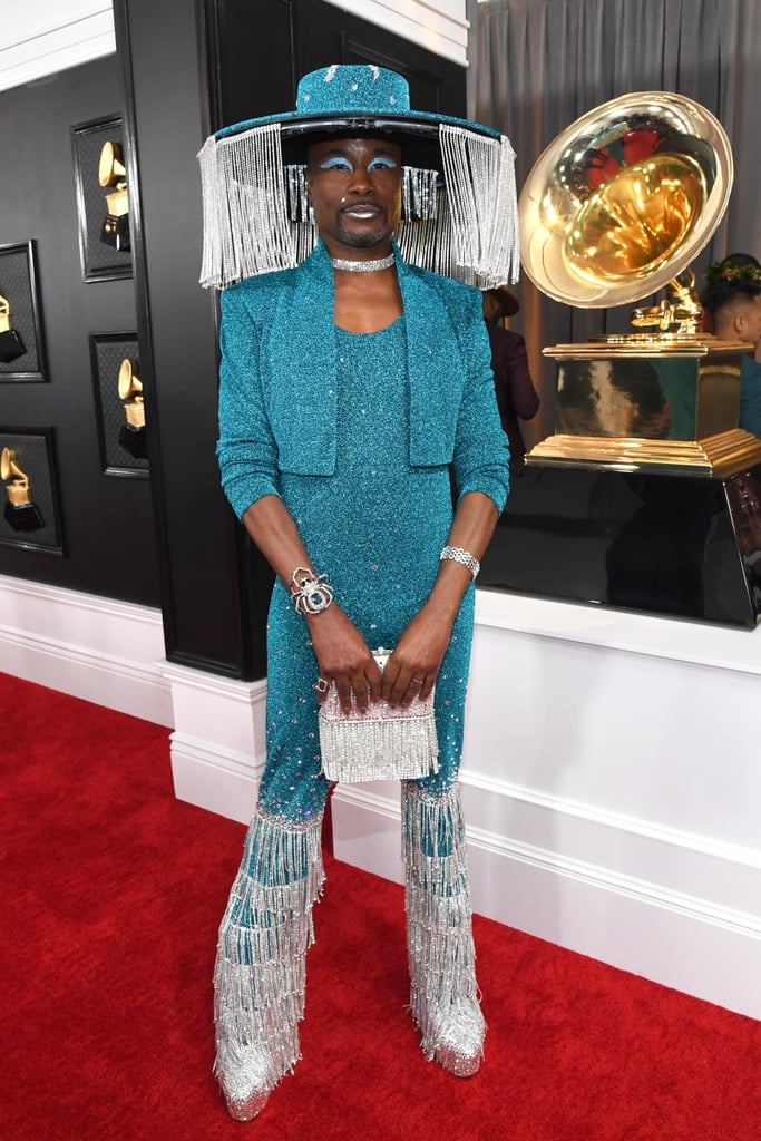 Billy Porter's Blue Sequined Outfit at the Grammys 2020