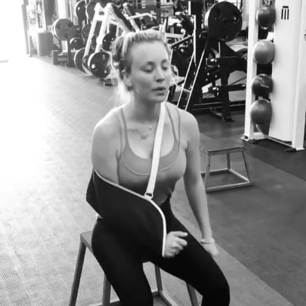 Kaley Cuoco Workout After Shoulder Surgery