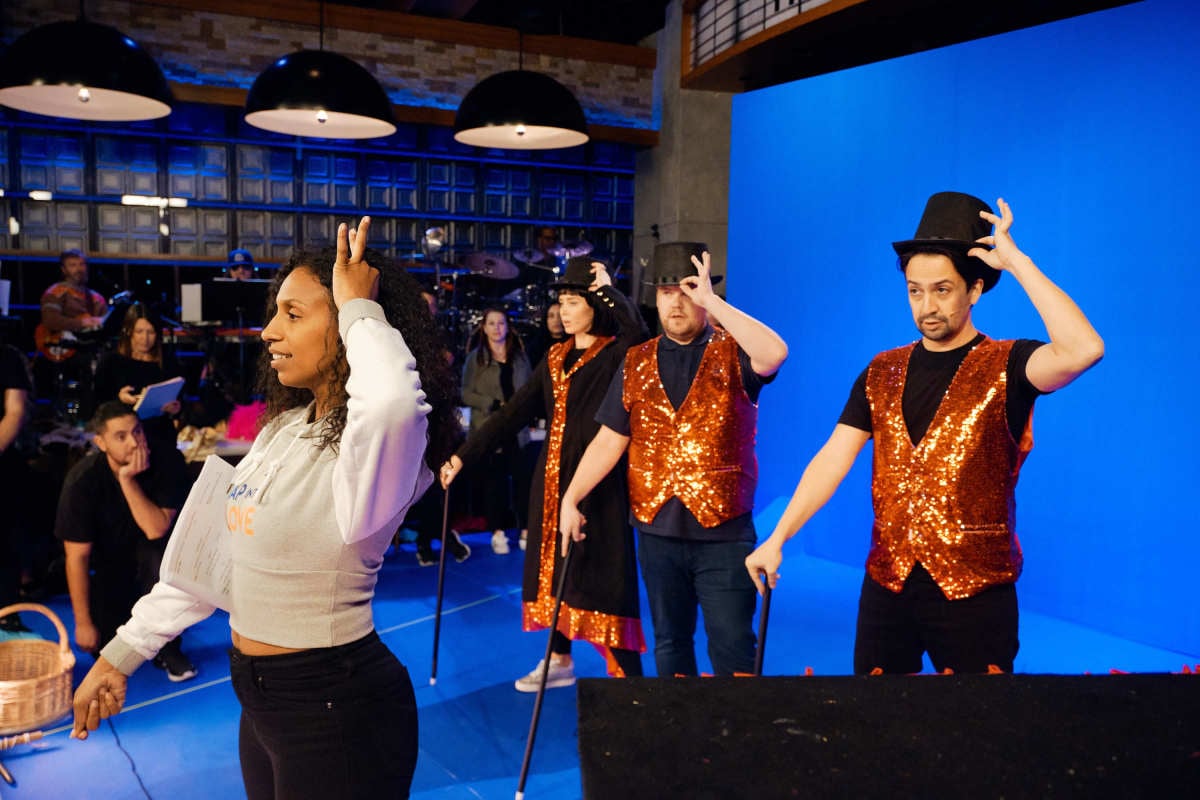 Emily Blunt and Lin Manuel Miranda Musicals on James Corden POPSUGAR Entertainment