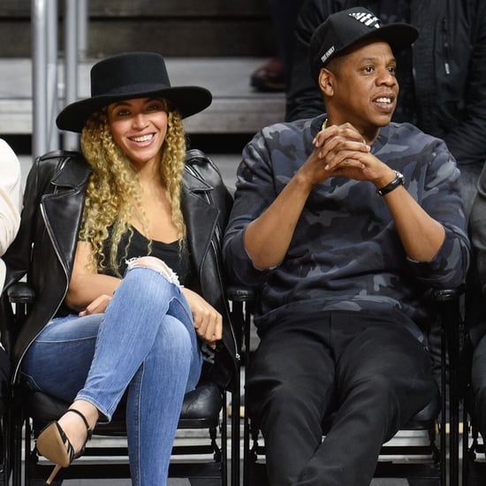 Beyonce, Jay Z, and Kevin Hart at Clippers Game March 2016