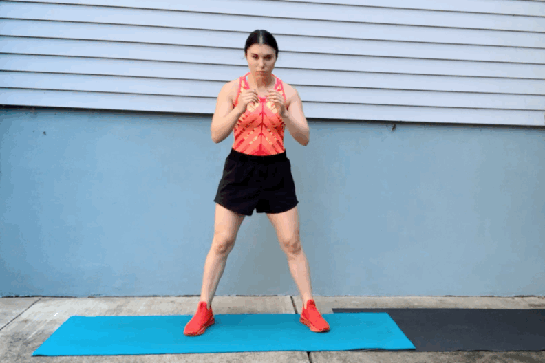 Circuit 2, Exercise 3: Wide-Narrow-Wide Squat Jump