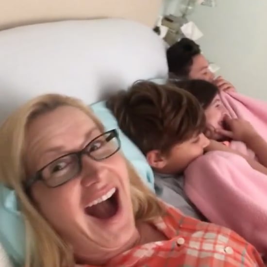 Video of Angela Kinsey Watching The Office With Her Kids