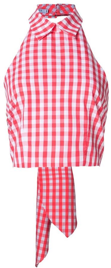 Vivetta gingham print crop top ($255)