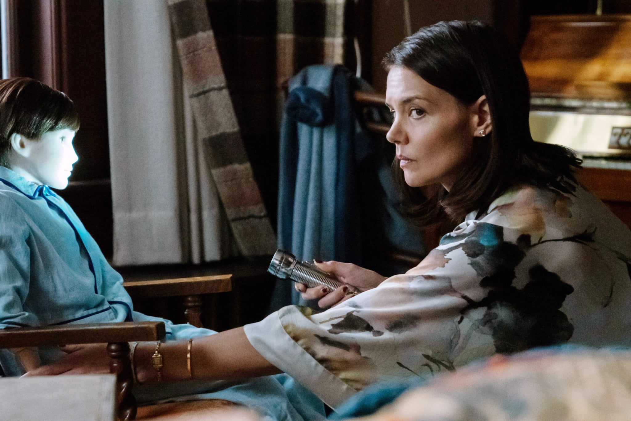 BRAHMS: THE BOY II, from left: Brahms, Katie Holmes, 2020. photo: David Bukach /  STX Films / courtesy Everett Collection