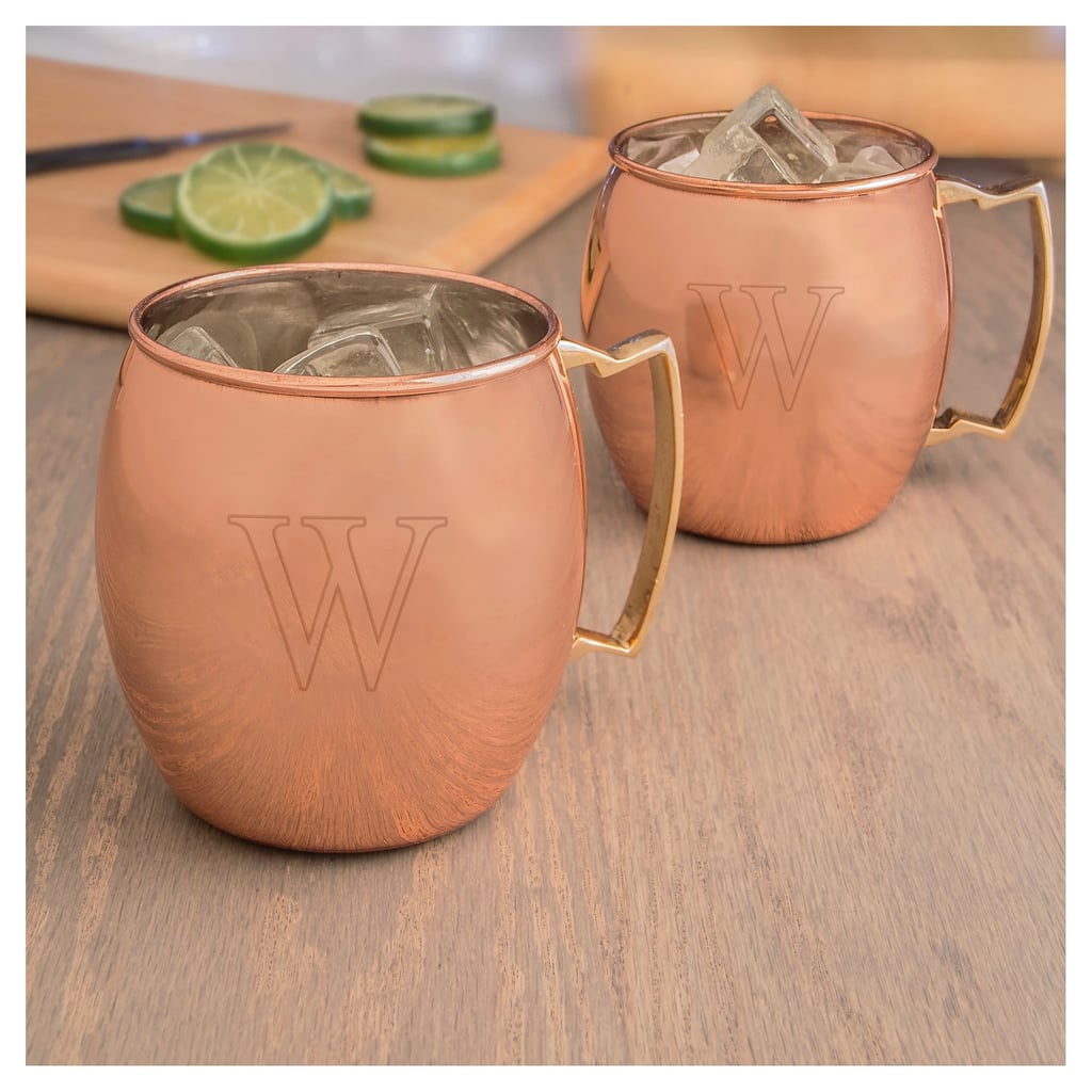 Cathy's Concepts Monogram Moscow Mule Copper Mugs