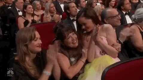 Alexis Bledel Sitting on Ann Dowd's Lap at the 2018 Emmys