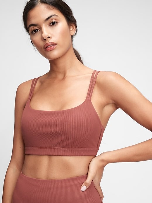 Blackout Ribbed Low Impact Sports Bra