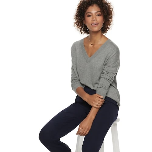 POPSUGAR at Kohl's Collection V-Neck Boyfriend Sweater