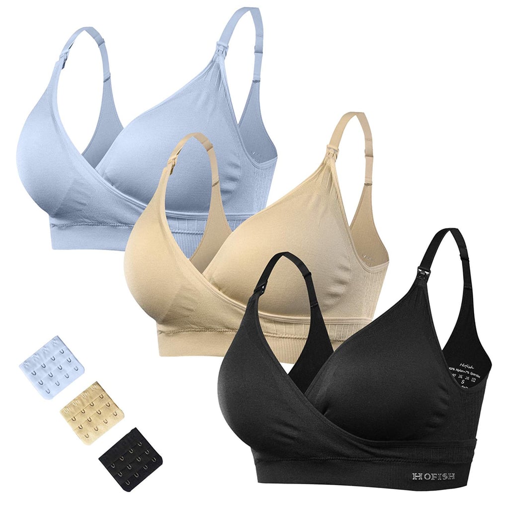 Women's Maternity Seamless Wireless Crossover Nursing Bras With