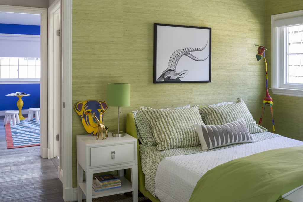 The green room was decorated for Melissa and Mark's oldest son. The two youngest boys share the blue room.