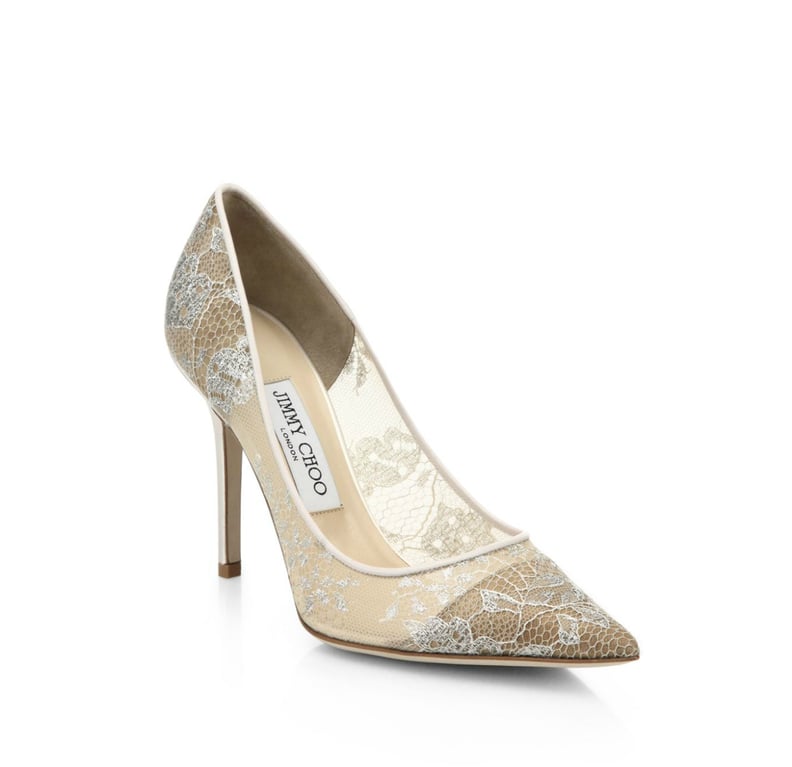 Jimmy Choo Abel Lace Point-Toe Pumps