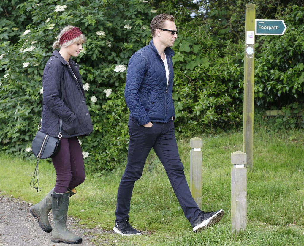 But the best part of her look? That she matched her newest love. Just look at how similar their quilted jackets are!
