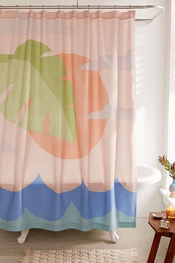 Urban Outfitters Beach Scene Shower Curtain