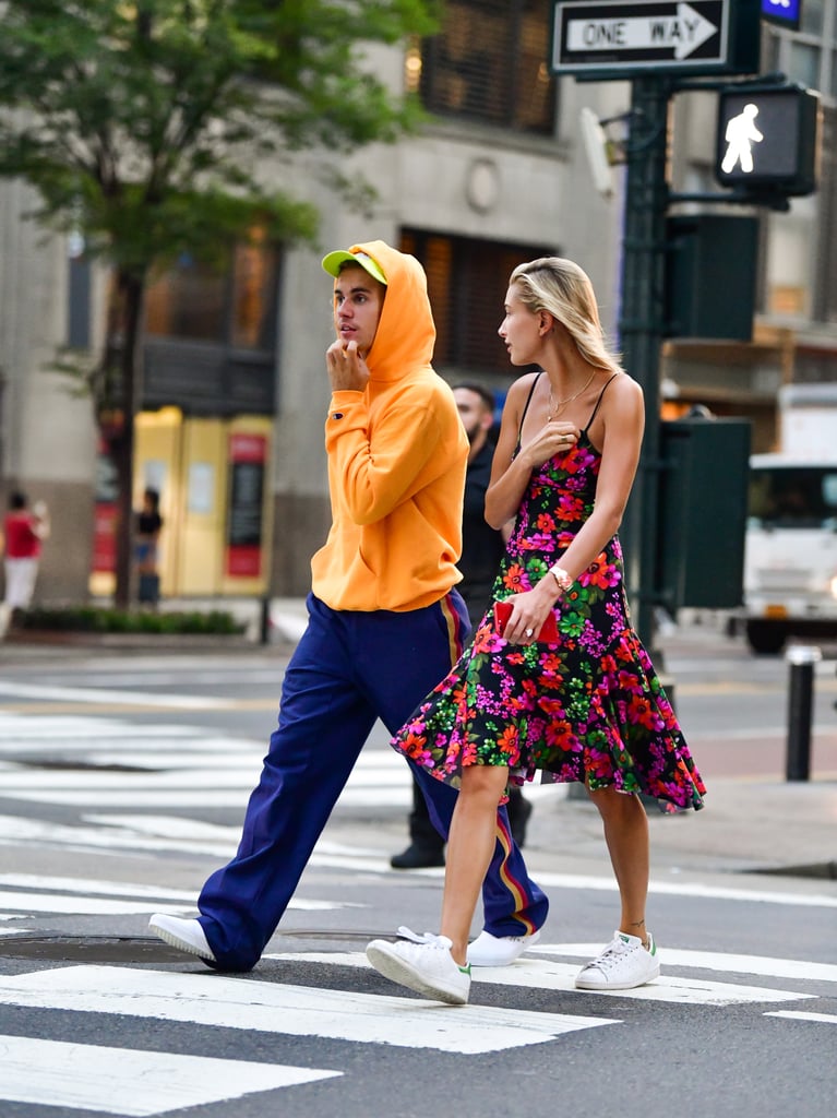 Hailey Baldwin Floral Dress With Justin Bieber August 2018