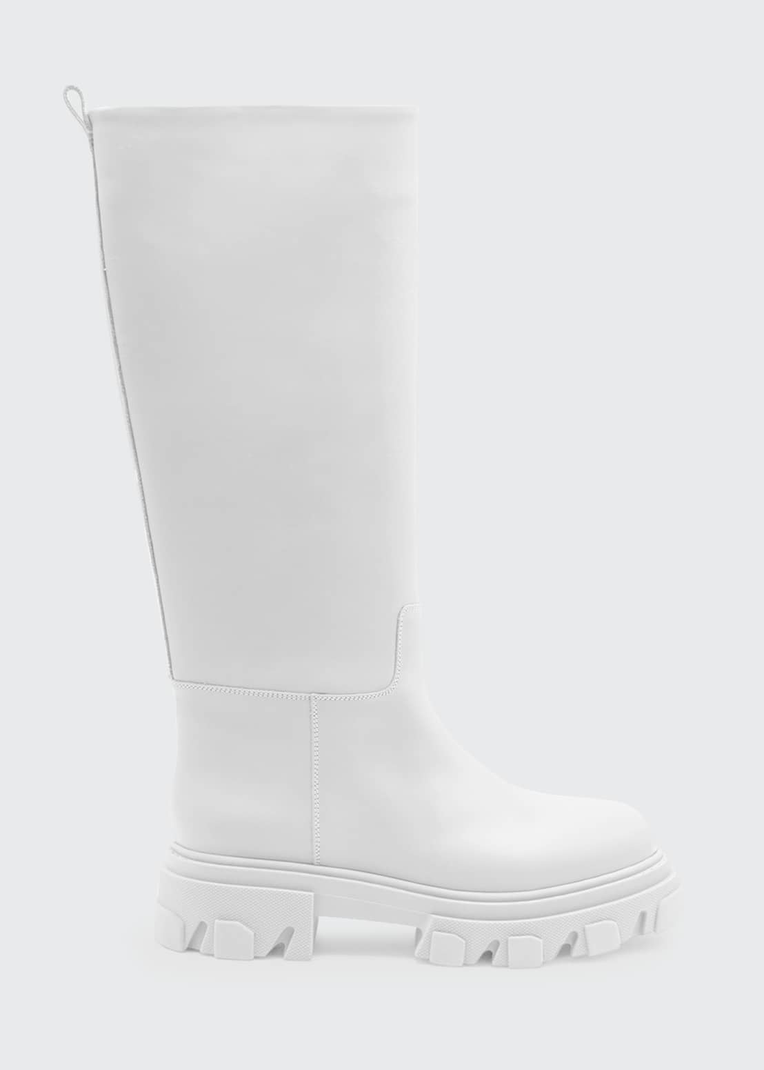 Territory Flat High Boots - Luxury White