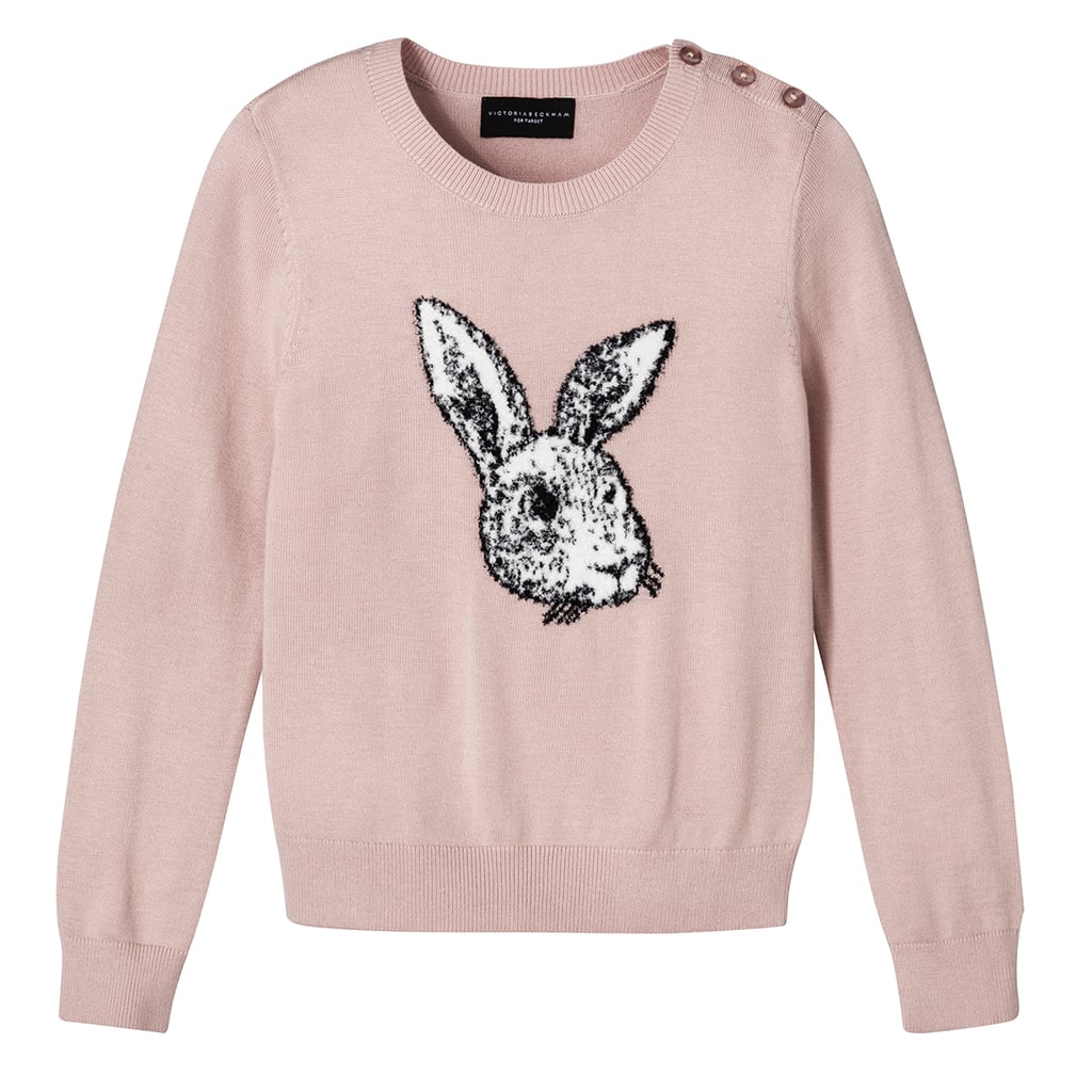 女孩的脸红兔子毛衣(23美元)。