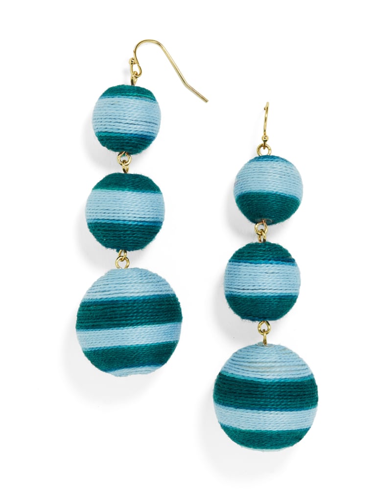 "I like to think of these festive Baublebar Striped Crispin Drops ($48) as the kind of jewelry that will spread the cheer year round." — Hannah Weil McKinley, director, Fashion