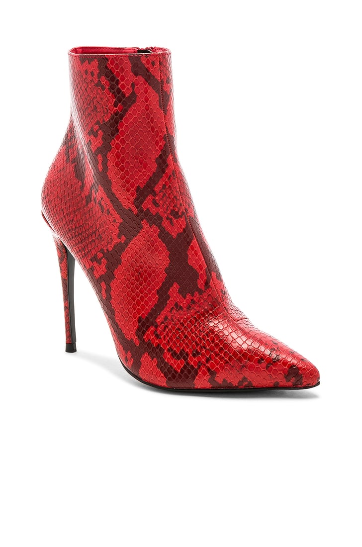 By the way. Amber Bootie in Red | Gigi Hadid Red Snakeskin Boots From ...