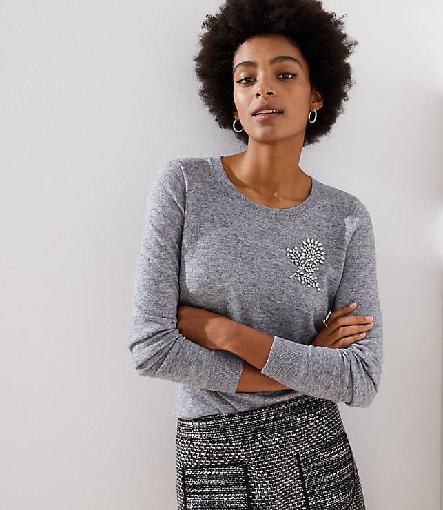 Crystal Floral Sweater
