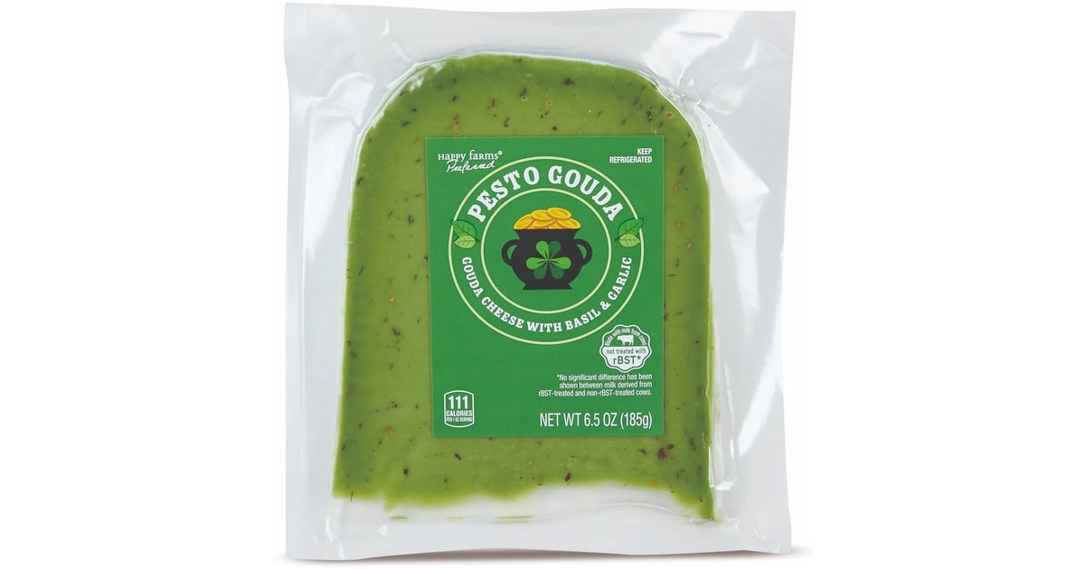 Aldi's Pesto Gouda Cheese With Basil and Garlic Aldi St. Patrick's