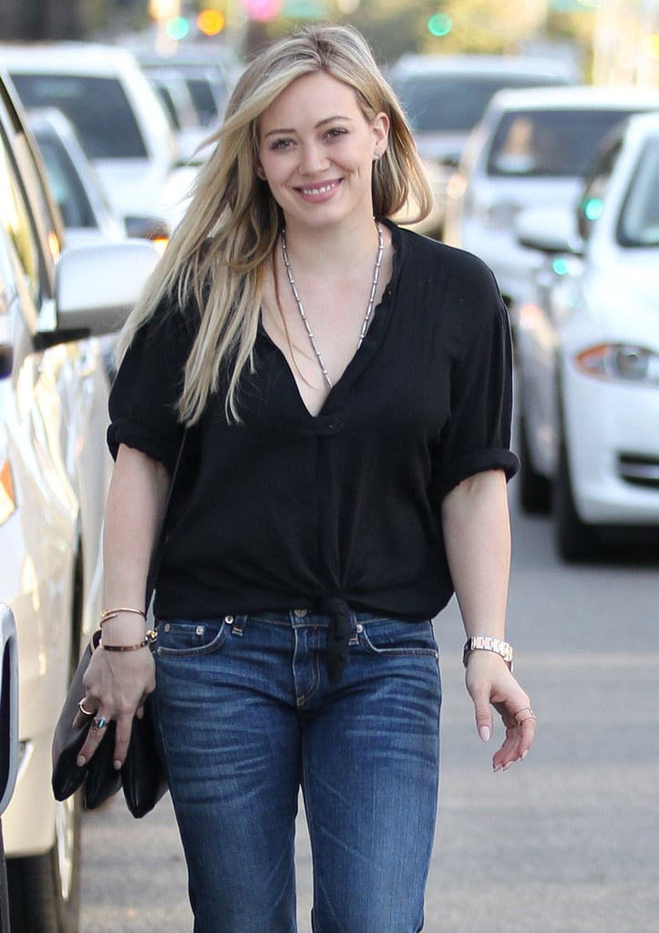 Hilary Duff was all smiles in LA on Wednesday.