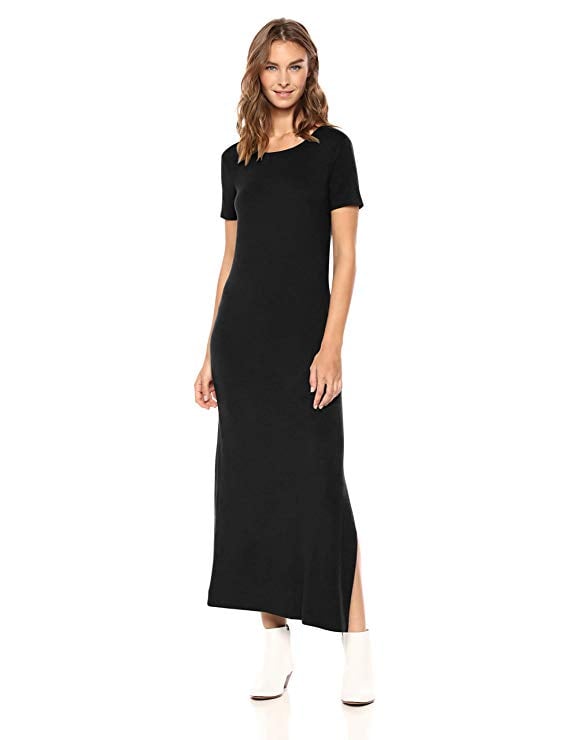 Daily Ritual Jersey Crewneck Short-Sleeve Maxi Dress