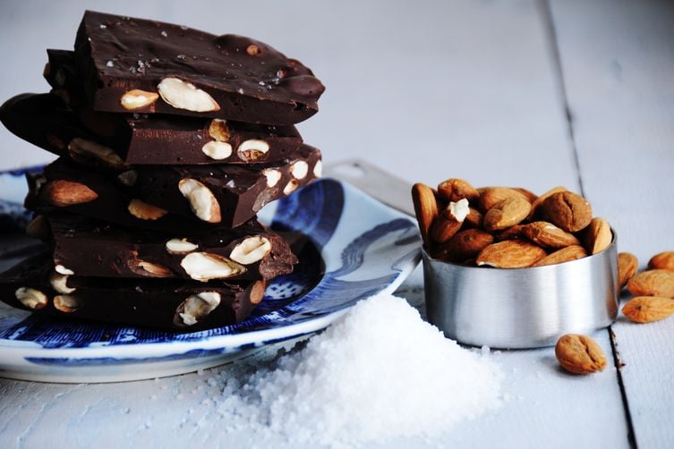 Roasted Almond and Sea Salt Chocolate Bark