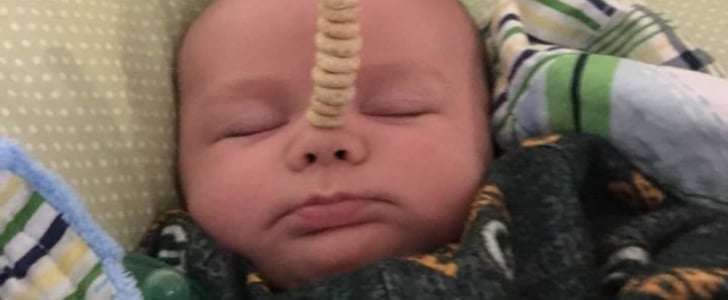 Dads Stack Cheerios on Sleeping Babies