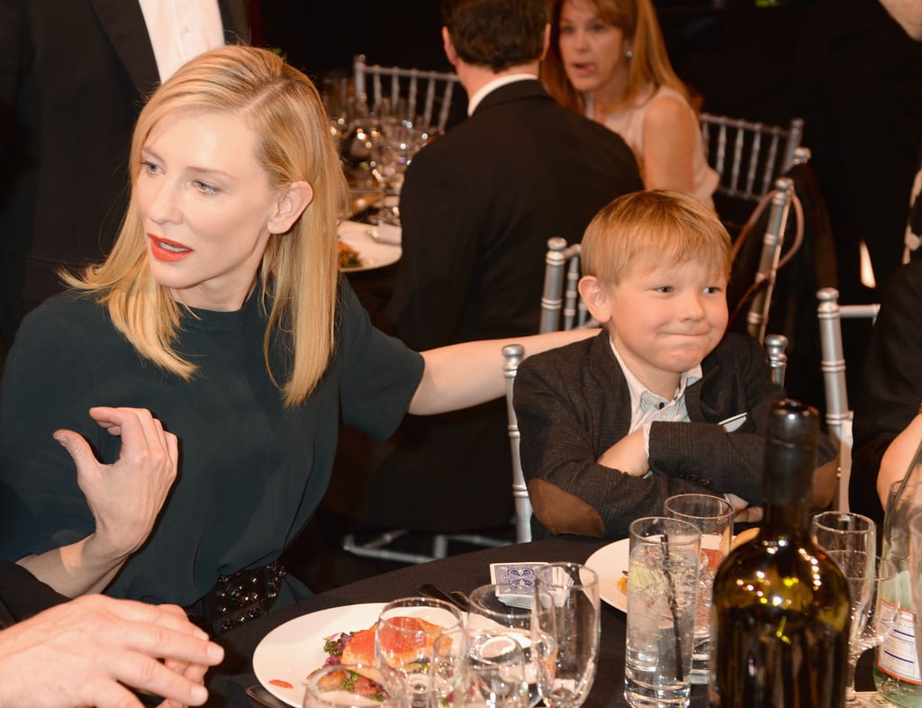 Cate Blanchett chatted while her son Ignatius Martin Upton made the | Celebrities Backstage at
