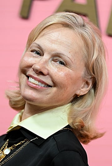 Pamela Anderson Debuts Copper Hair at Paris Fashion Week