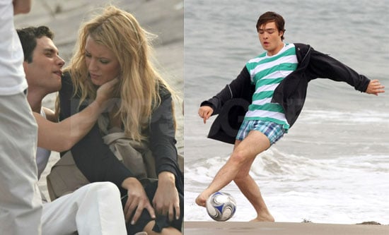 Photos Of Blake Lively And Ed Westwick Filming On Tilden