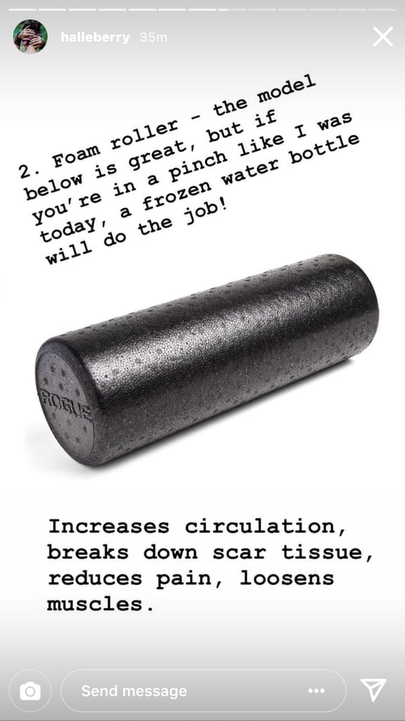 She Foam Rolls to Loosen Up Tight Muscles