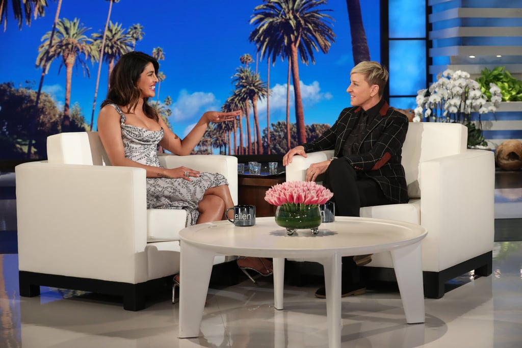 Priyanka Chopra Silver Dress on Ellen Jan. 2019